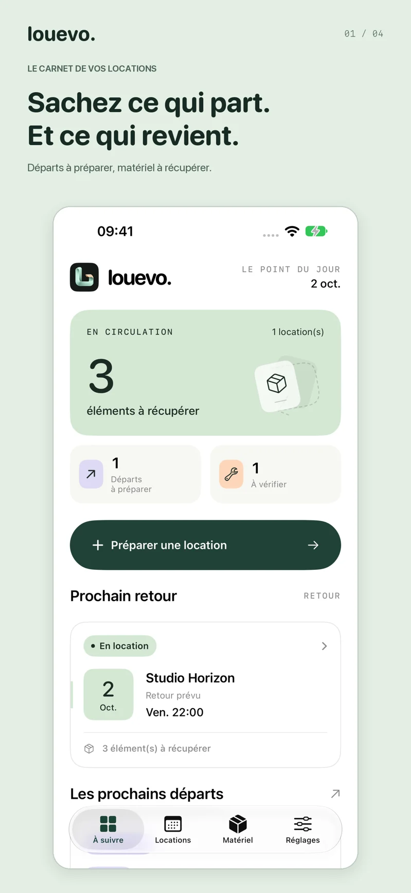 Louevo · Aperçu avec des données de démonstration