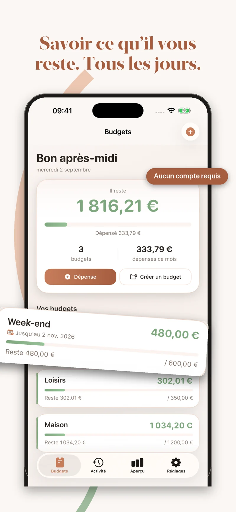 OneBudget · Aperçu avec des données de démonstration