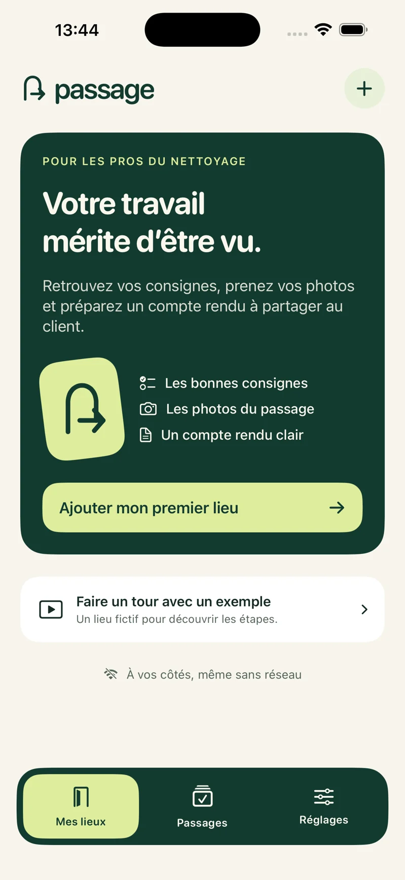 Passage · Aperçu avec des données de démonstration